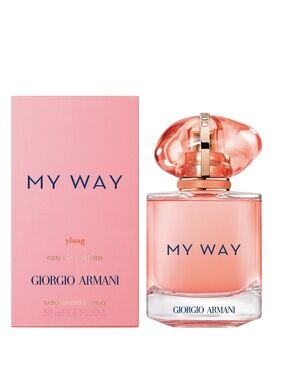 Giorgio Armani My Way Pink Glass Perfume Bottle with Rose-Gold Accents